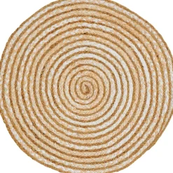 Teppich 'BB Ethno' natur/weiß 80 x 80 cm
