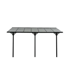 Terrassenüberdachung 'Bruce' Aluminium schwarz 300 x 435 x 270 cm