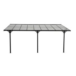 Terrassenüberdachung 'Bruce' Aluminium schwarz 300 x 556 x 270 cm