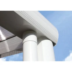 Terrassenüberdachung 'Genua' 434 x 257 cm Aluminium Doppelstegplatten weiß