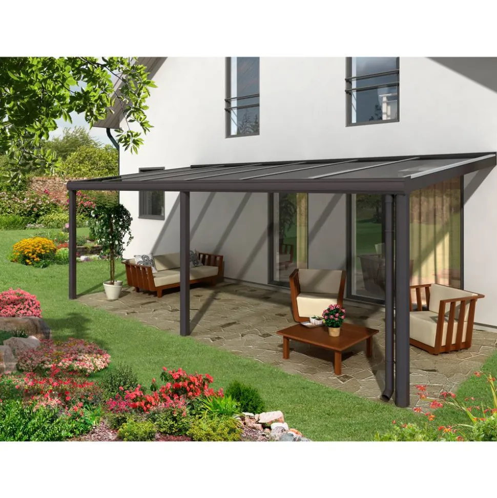 Terrassenüberdachung "Monza" anthrazit 648 x 357 cm