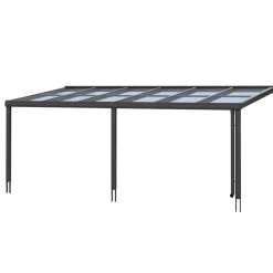 Terrassenüberdachung 'Monza' 648 x 257 cm Aluminium Verbundsicherheitsglas anthrazit