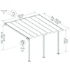 Terrassenüberdachung 'Olympia' anthrazit 294 x 425 cm Polycarbonat transparent