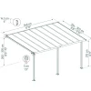 Terrassenüberdachung 'Olympia' anthrazit 294 x 546 cm Polycarbonat transparent