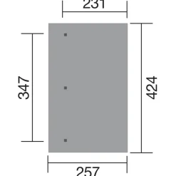 Terrassenüberdachung 'Salsa' 424 x 257 cm braun