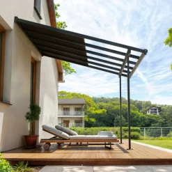 Terrassenüberdachung 'Sierra Cabrio' 295 x 314 cm Alu/Polycarbonat grau