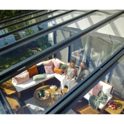Terrassenüberdachung 'Stockholm' anthrazit 330,5 x 370 cm Polycarbonat klar