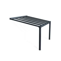 Terrassenüberdachung 'Stockholm' anthrazit 330,5 x 370 cm Polycarbonat klar