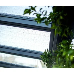 Terrassenüberdachung 'Stockholm' anthrazit 330,5 x 587,5 cm Polycarbonat klar