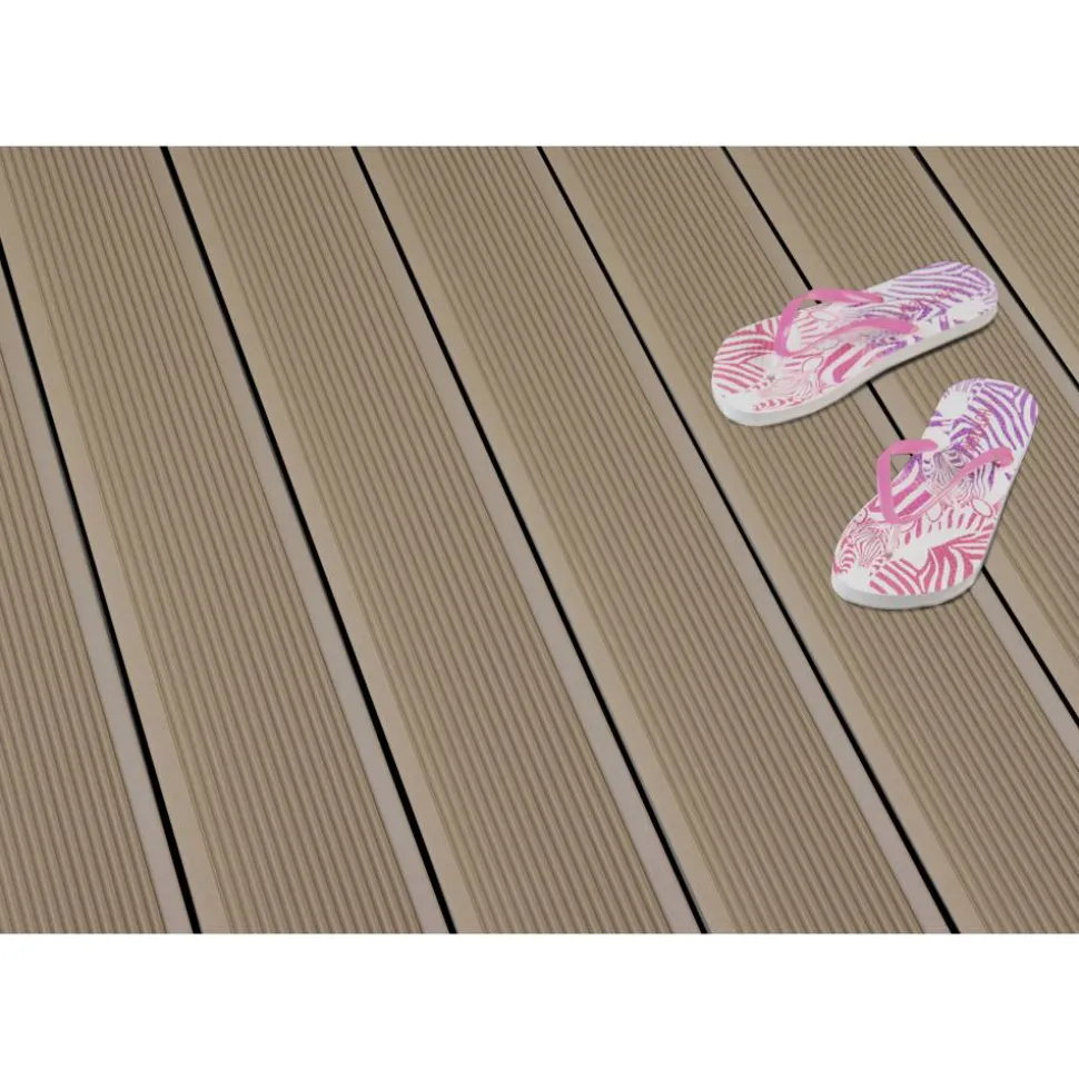 Terrassendielen 'Exklusiv' sand matt 4000 x 145 x 26 mm