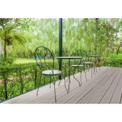 Terrassendielen-Komplettset WPC Hohlkammer grau 12 qm