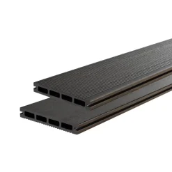 Terrassendielen-Komplettset WPC Hohlkammer anthrazit 12 qm