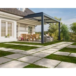 Terrassenplatte 'London' Feinsteinzeug grau 60 x 60 x 2 cm