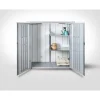 Terrassenschrank 'Romeo' Gr. L silber-metallic 132 x 140 x 87 cm