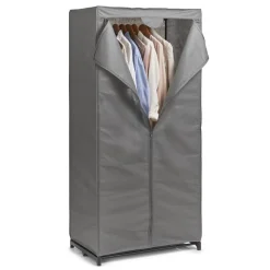Textil-Schrank grau 50 x 160 x 75 cm