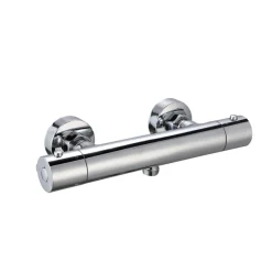Thermostat-Duscharmatur chromfarben 30 x 10 cm