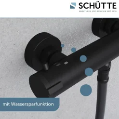 Thermostat-Duscharmatur 'London' schwarz matt