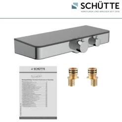 Thermostat-Duscharmatur 'Ocean' mit Ablage chrom/anthrazit