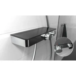 Thermostat-Duscharmatur 'Ocean' mit Ablage chrom/anthrazit