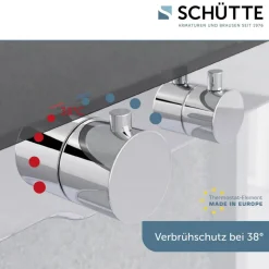 Thermostat-Duscharmatur 'Ocean' mit Ablage chrom/anthrazit