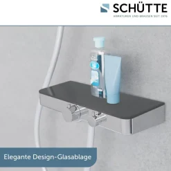 Thermostat-Duscharmatur 'Ocean' mit Ablage chrom/anthrazit