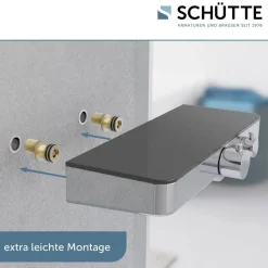 Thermostat-Duscharmatur 'Ocean' mit Ablage chrom/anthrazit