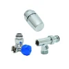 Thermostatventil-Set 'Mischbetrieb' 1/2" chrom links