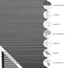 Thermo-Wabenplissee 'Sina' grau 80 x 220 cm