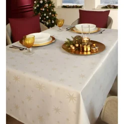 Tischdecke 'Stellato' champagner 220 x 140 cm