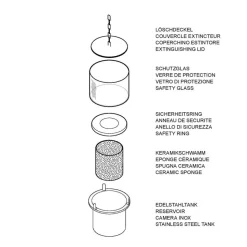 Tischfeuer 'Xing' Naturstein 150 ml