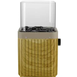 Tisch-Gasfeuerstelle 'Typ A eckig' beige mit Dekosteinen 16,4 x 30 cm