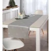 Tischläufer 'Stellato' silbergrau/silber 150 x 40 cm