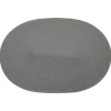 Tischset PVC-frei stahlgrau strukturiert oval 29 x 44 cm
