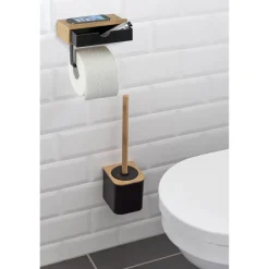 Toilettenpapierhalter 'Bambusa' mit Ablage 18,5 x 14 x 10,5 cm