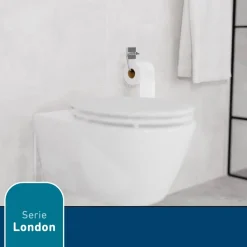 Toilettenpapierhalter 'London' chromfarben matt gebürstet