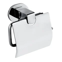 Toilettenpapierhalter 'Maribor' Zinkdruckguss chromfarben mit Deckel