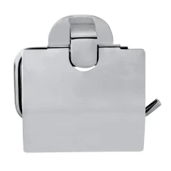Toilettenpapierhalter 'Maribor' Zinkdruckguss chromfarben mit Deckel
