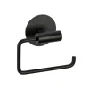 Toilettenpapierhalter 'Meleto' Edelstahl schwarz matt 13,5 x 5,5 x 11 cm, Klebemontage