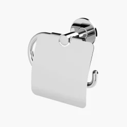Toilettenpapierhalter mit Deckel 'Vida' wandhängend verchromt