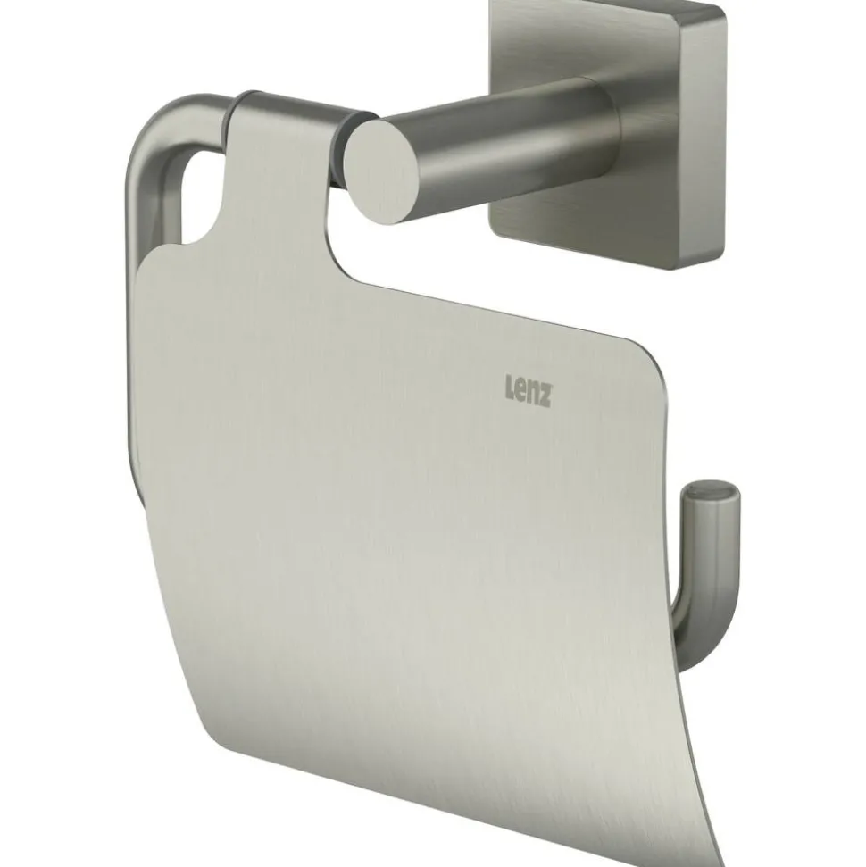 Toilettenpapierhalter mit Deckel 'Sky' wandhängend nickelfarben