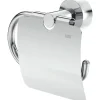 Toilettenpapierhalter mit Deckel 'Pisa' wandhängend verchromt