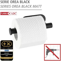 Toilettenpapierhalter 'Orea' Edelstahl schwarz matt