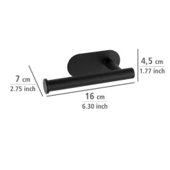 Toilettenpapierhalter 'Orea' Edelstahl schwarz matt