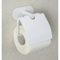 Toilettenpapierhalter 'Orea' Edelstahl weiß