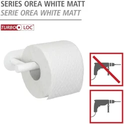 Toilettenpapierhalter 'Orea' Edelstahl weiß matt