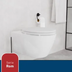 Toilettenpapierhalter 'Rom' mattschwarz