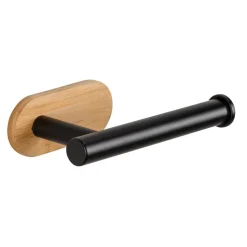 Toilettenpapierhalter 'Turbo-Loc Orea Bamboo' schwarz/bambus