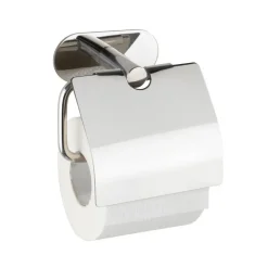 Toilettenpapierhalter 'Turbo-Loc Orea Shine' Edelstahl glänzend, mit Deckel