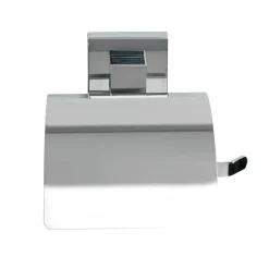Toilettenpapierhalter 'Vacuum-Loc Quadro' Edelstahl, mit Deckel