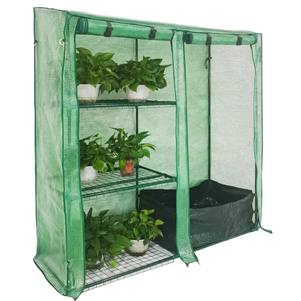 Tomatengewächshaus '2in1' grün 143 x 50 cm